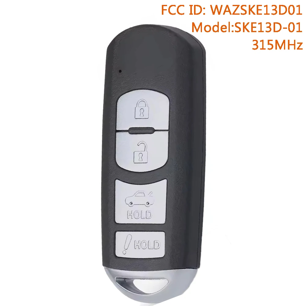 KEYECU WAZSKE13D01 Remote Key Fob for Mazda 3 6 MX-5 Miata 2014 2015 2016 2017 2018 2019 315MHz SKE13D-01 GJY9-67-5DY