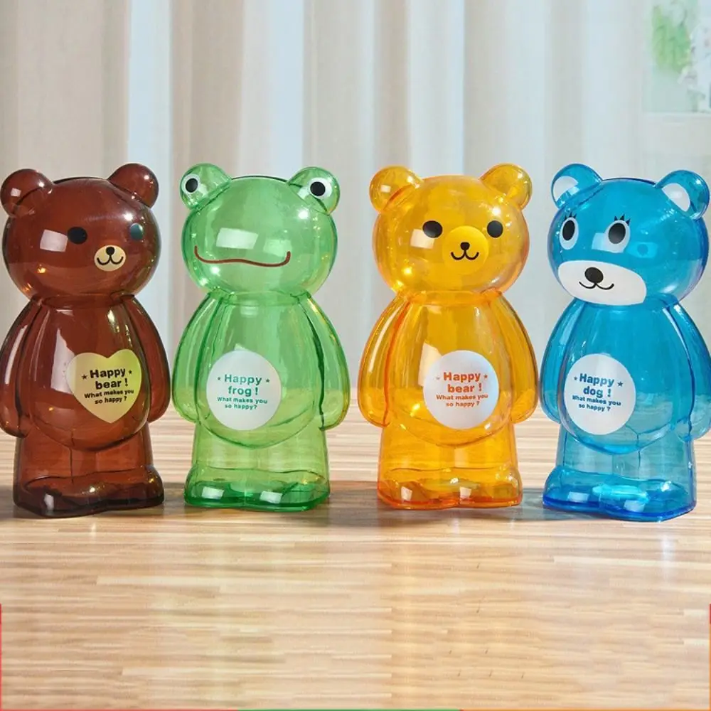 Face Transparent Home Decor Kindergarten Cartoon Bear Manage Funds Birthday Gifts Kids Toys Cartoon Saving Box Bear Piggy Bank