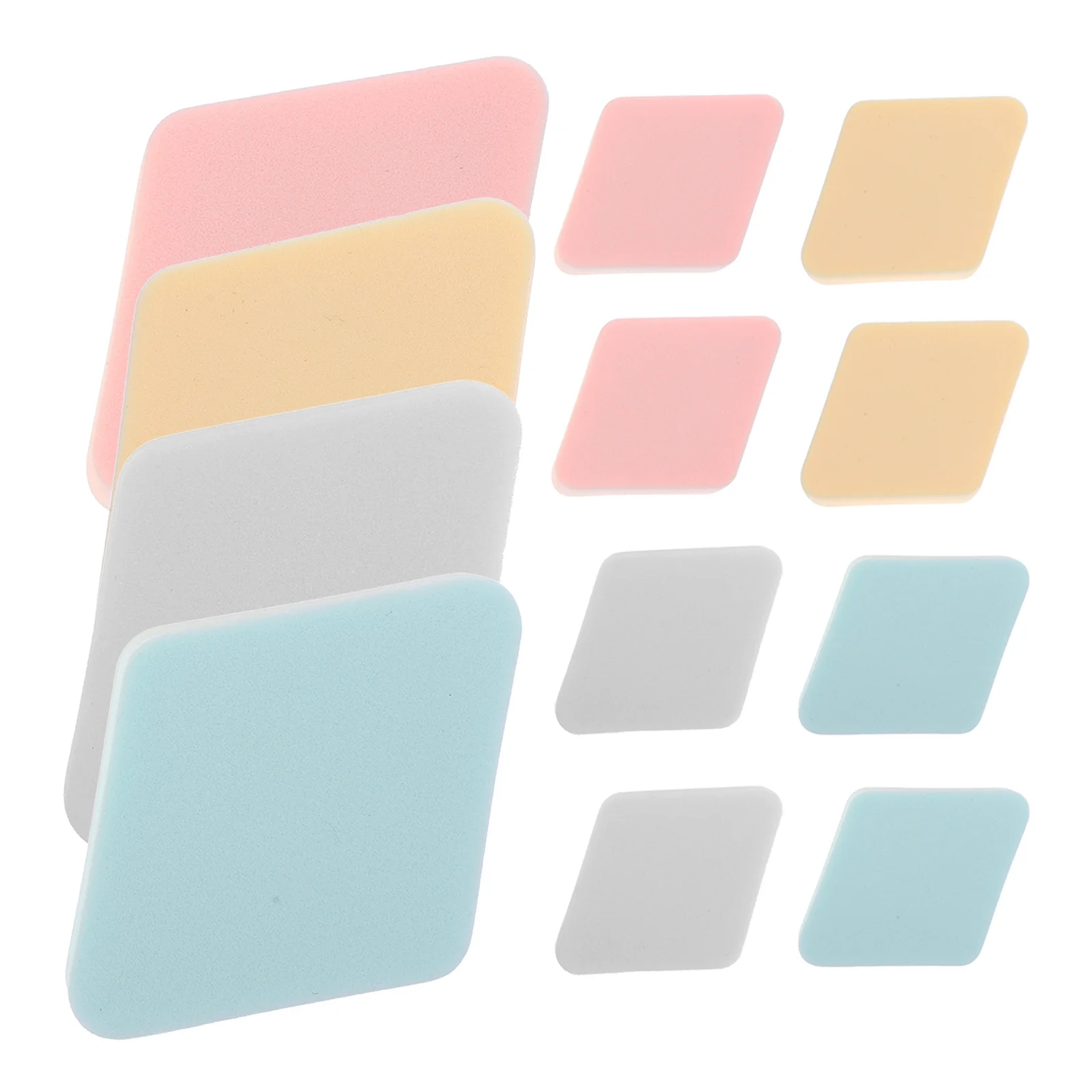 

12 pcs Makeup Puff Facial Powder Comfortable Pad Portable Beauty Tool Smooth Application Rhombus-Shaped