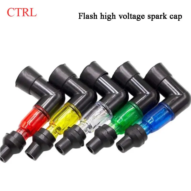 Motorcycle Flash Spark Plug Cap Universall Motorcycle Ignition Spark Plug Cap 90Degree Flashing Spark Plug Cap For Moto