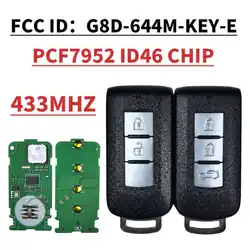 Jingxin FCC:G8D-644M-KEY-E 2/3button Smart Remote Key Fob 433MHz PCF7952/ID46 Chip for 2008-2016 Mitsubishi Outlander Lancer key