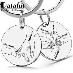 Llavero personalizado, regalos de amor, nombre personalizado, Día de la madre del padre, papá, mamá, llaveros, anillos para papá, colgante de llave de coche