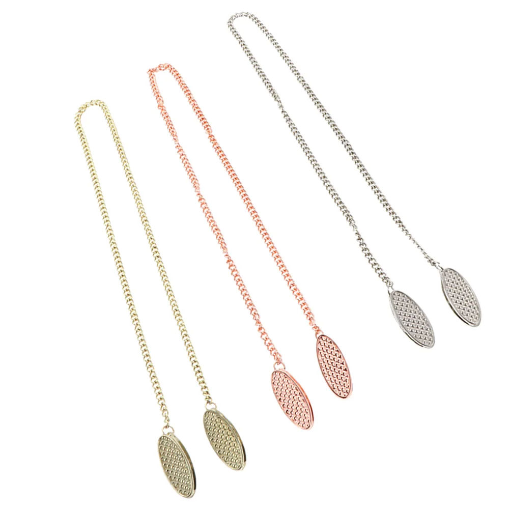 

3pcs Napkin Clips Zinc Alloy Durable Home Dinner Party Supplies Napkin Holder Chain Bib Clip Serviette Holder Tableware