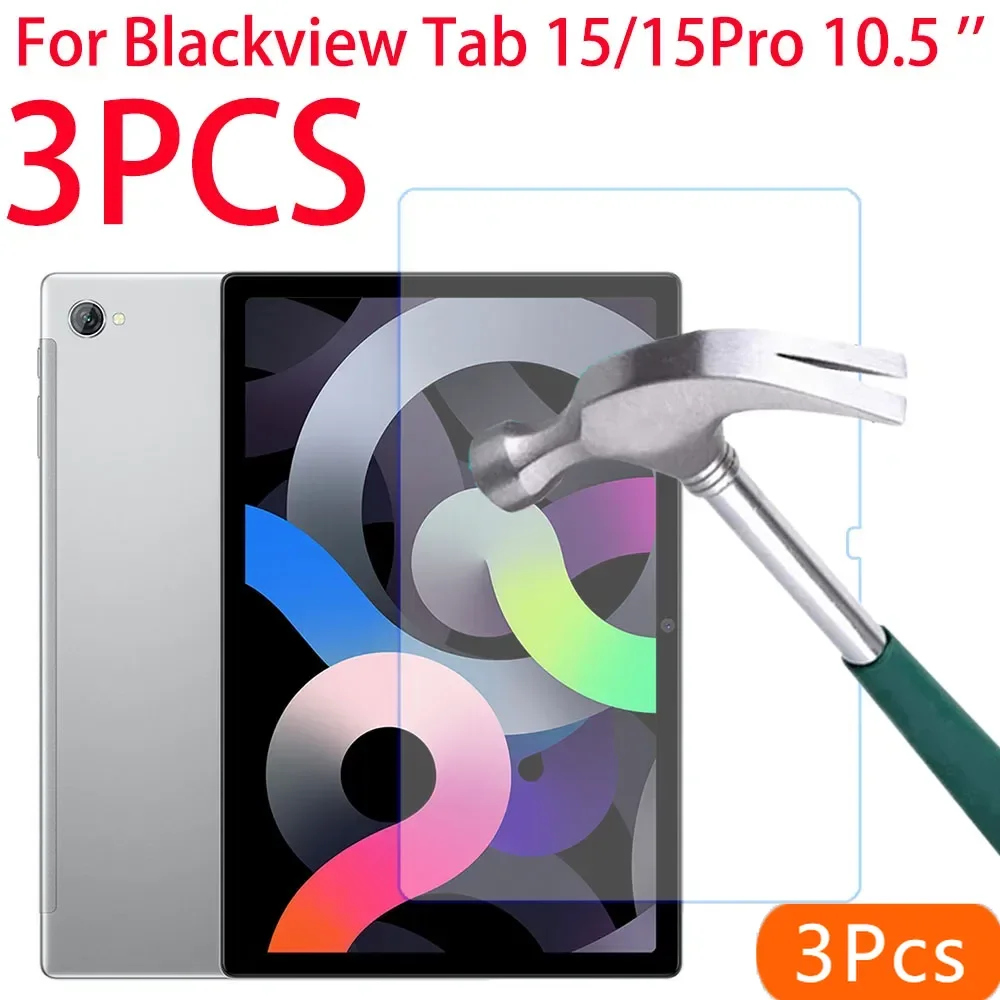 

3 шт. для Blackview Tab 15 Pro 10,5-дюймовый планшет Защитная пленка из закаленного стекла для Blackview Tab 15 9H Прозрачная защитная пленка HD