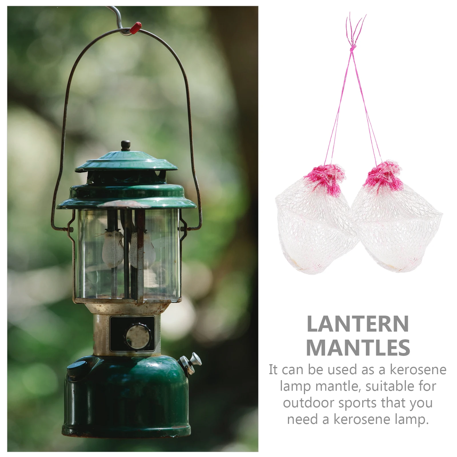 

24Pcs Lantern Mantles Lightweight Durable Rayon Mesh Replacement for Hiking Camping Gas Lamp Wick Lantern Mantles