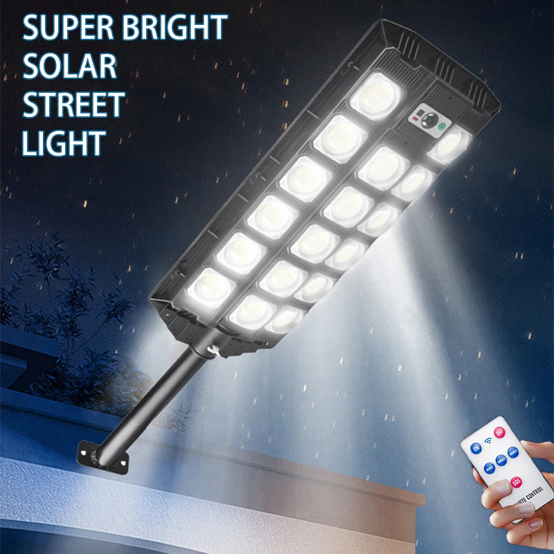 LED Super Bright Outdoor Solar Lamp Waterproof Stainless Steel Rod Street Light Human Induction Motion Sensor Yard Wall Lights