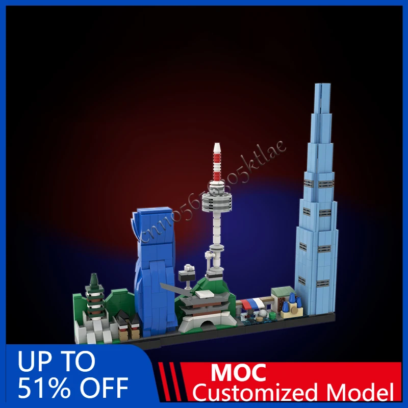 

626 PCS City Engineering Seoul Skyline MOC Customize Modular Building Block Creative Design Design Simple DIY Birthday Toy Gift