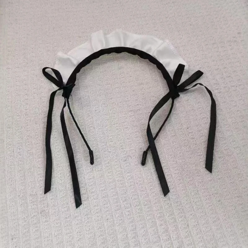 39bb modische Rüschen Maid Stirnband Dekorative Haare für Frauen Rollenspiele Halloween Cosplay Accessoire