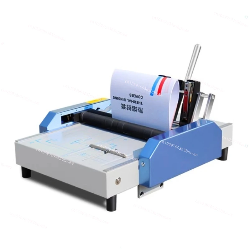 

220V Electric Stapler Paper Booklet Riding Saddle Stapler Binding Machine Creasing Card Folding