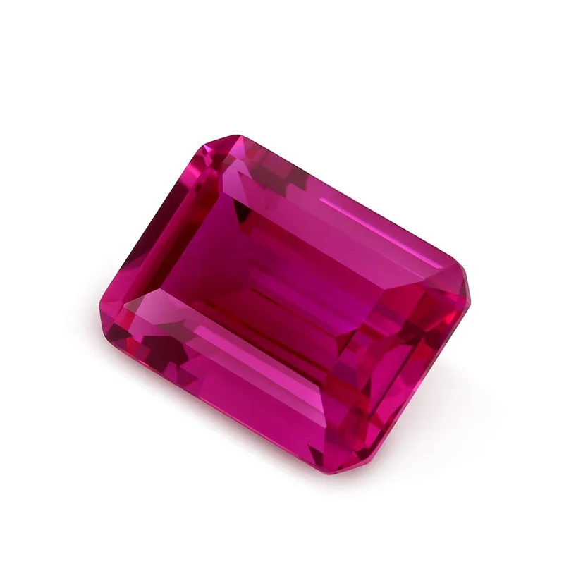 Premium Rosa Rubin UV-Test bestanden Smaragdschliff Mohs-Härte für Schmuckherstellung/Sammlung/Geschenk Edelstein – Detail 3