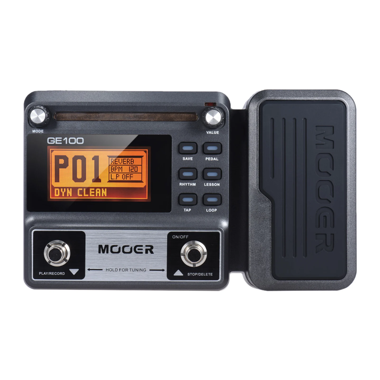 GE100 Guitar Multi-effects Processor Effect Pedal with Loop Recording(180 Seconds) Tuning Tap Tempo Rhythm Setting Scale