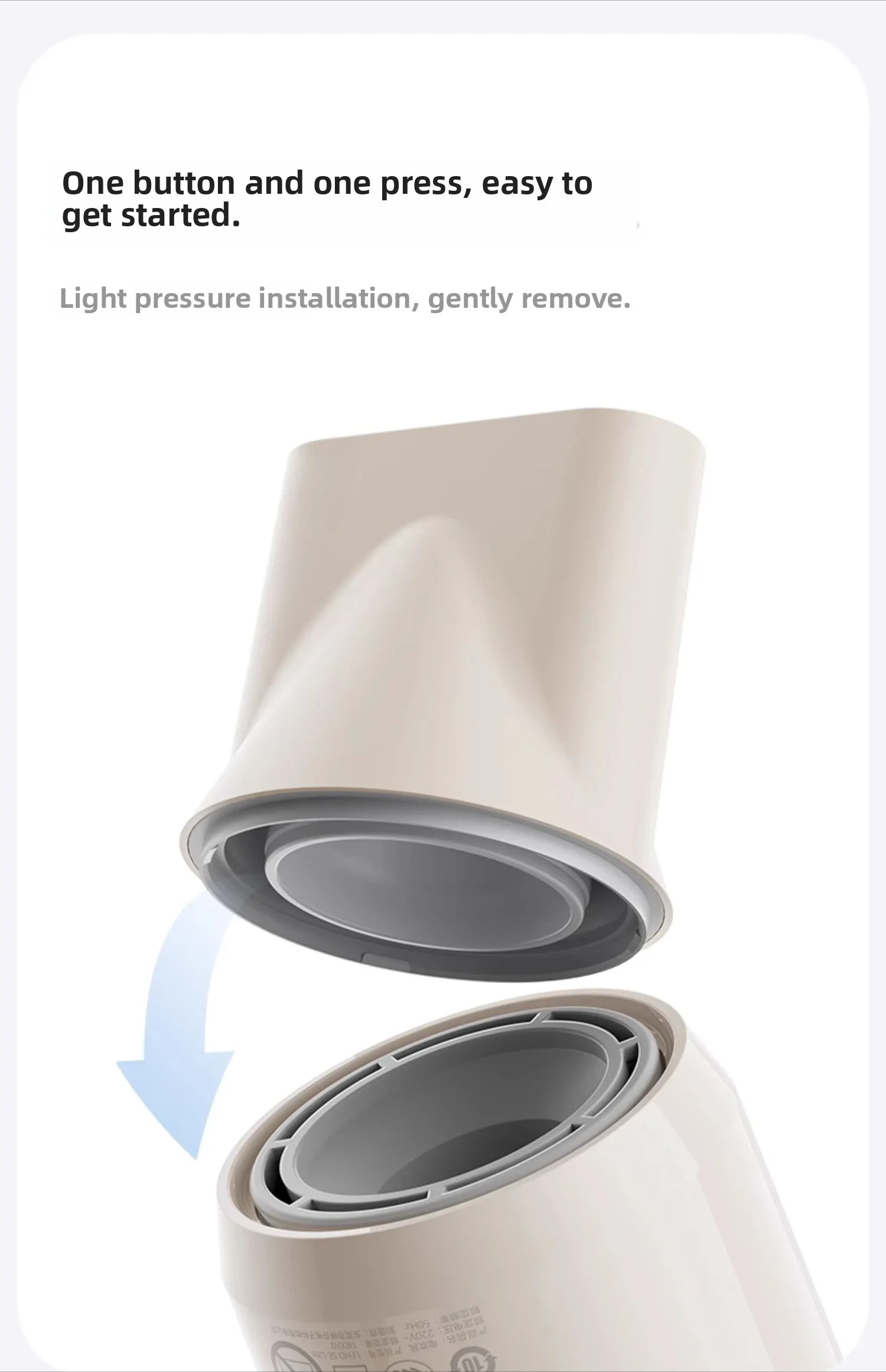 Adequado para secador de cabelo Laifen SE Lite com bico liso de encaixe da mesma cor