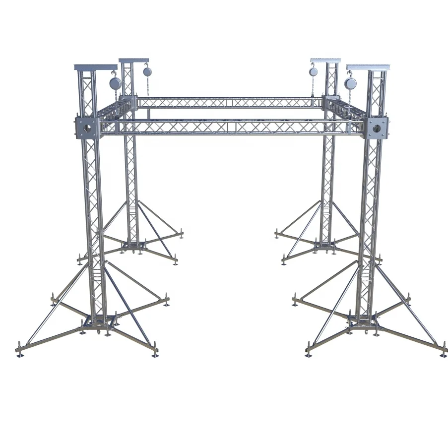 【Direct Factory Sale】Factory Complete Aluminum Square Spigot Truss Goalpost System Stage Lighting Truss Arch Stand With Support