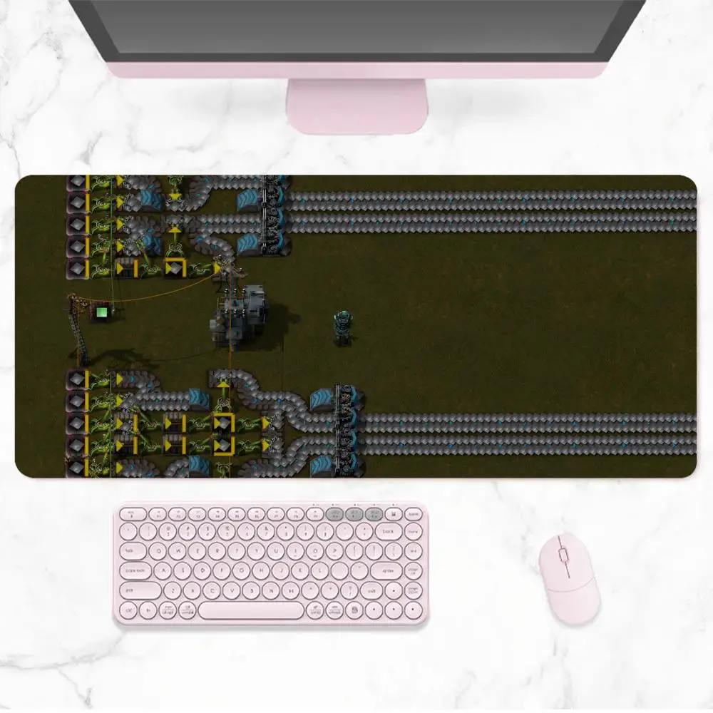 F-Factorio Muismat Rubber Grote Muismat Speltafel Toetsenbord Pad Rubber Tapijt Notebook Muismat