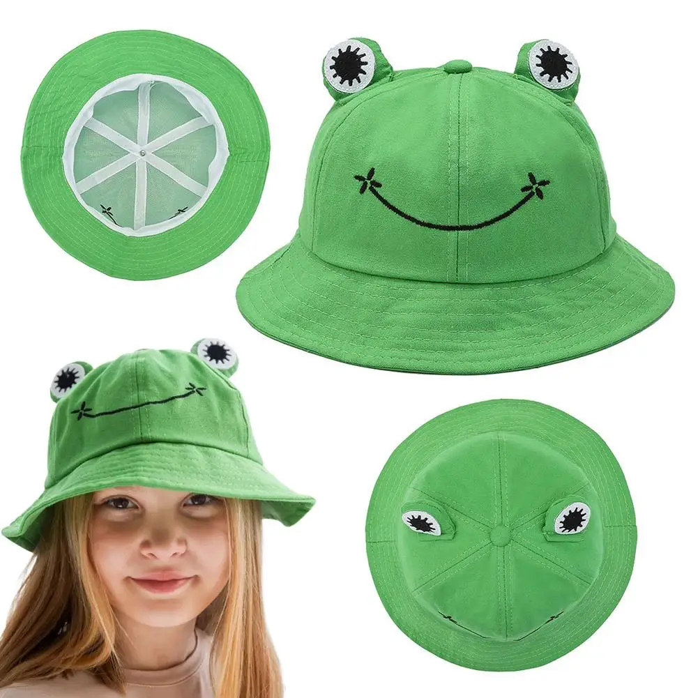 Neue Frosch Eimer Hüte Frauen Eimer Hut Frauen Sommer Im Freien Sonne Angeln Kappe Baumwolle Wilden Panama Hüte Sonnencreme Bob Caps 2025