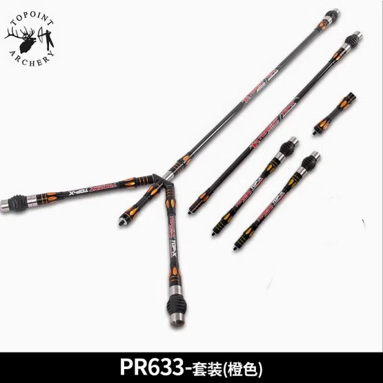 Topoint PR633 Compound Bow Stabilizer Bar 4/5/6inch 10/12/15inch 24/27/30/33inch Stabilizer 3K Pure Carbon Fiber Balance Rod