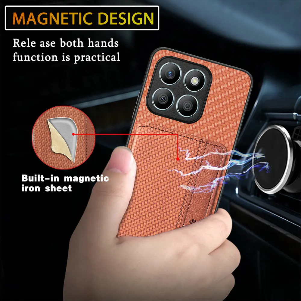 HONOR 400 PRO 200 5G حافظة جلدية للبطاقات الخلفية محفظة RFID مغناطيس Funda Honor 200 Pro حافظة هاتف Honor200 Lite 90 Smart 70 Honor400