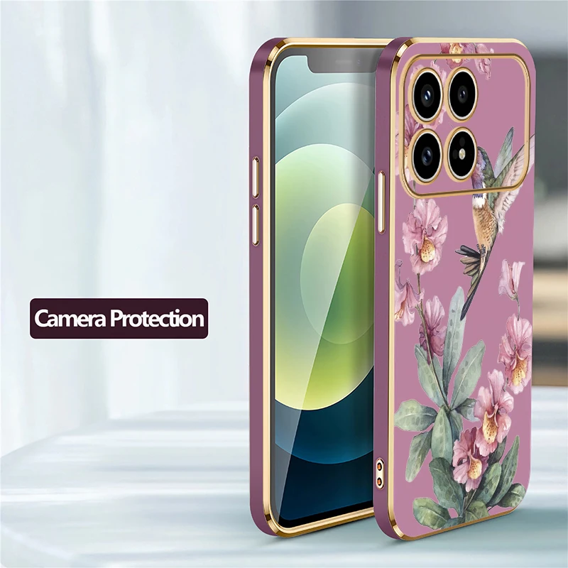 زهرة لطيف الطيور نمط جراب هاتف ل Xiaomi Redmi K90 K 90 برو ماكس سيليكون تصفيح غطاء مقاوم للصدمات ل Redmi K90 كابا