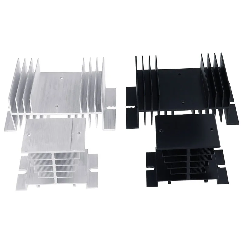 Radiator For Single Phase 10A 25A 40A 60A 80A 100A 120A 200A Aluminum Heat Sink SSR-10DA 25DA 40DA 1 Phase Solid State Relay
