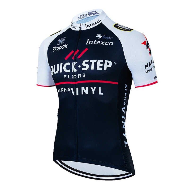 2025 Quick Step Short Sleeve Cycling Jersey Men Ropa Ciclismo Racing Top Cycling Clothes Maillot Summer Bicycle Bike Wear Shirts