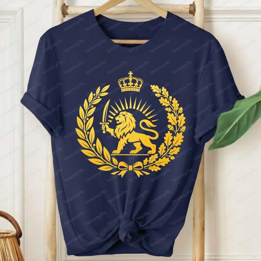 Persian Tee Pride Vintage Iranian Flag Lion and Sun Khorshid TShirt Men Cotton Short Sleeve Streetwear Graphic Tops Men Clothing