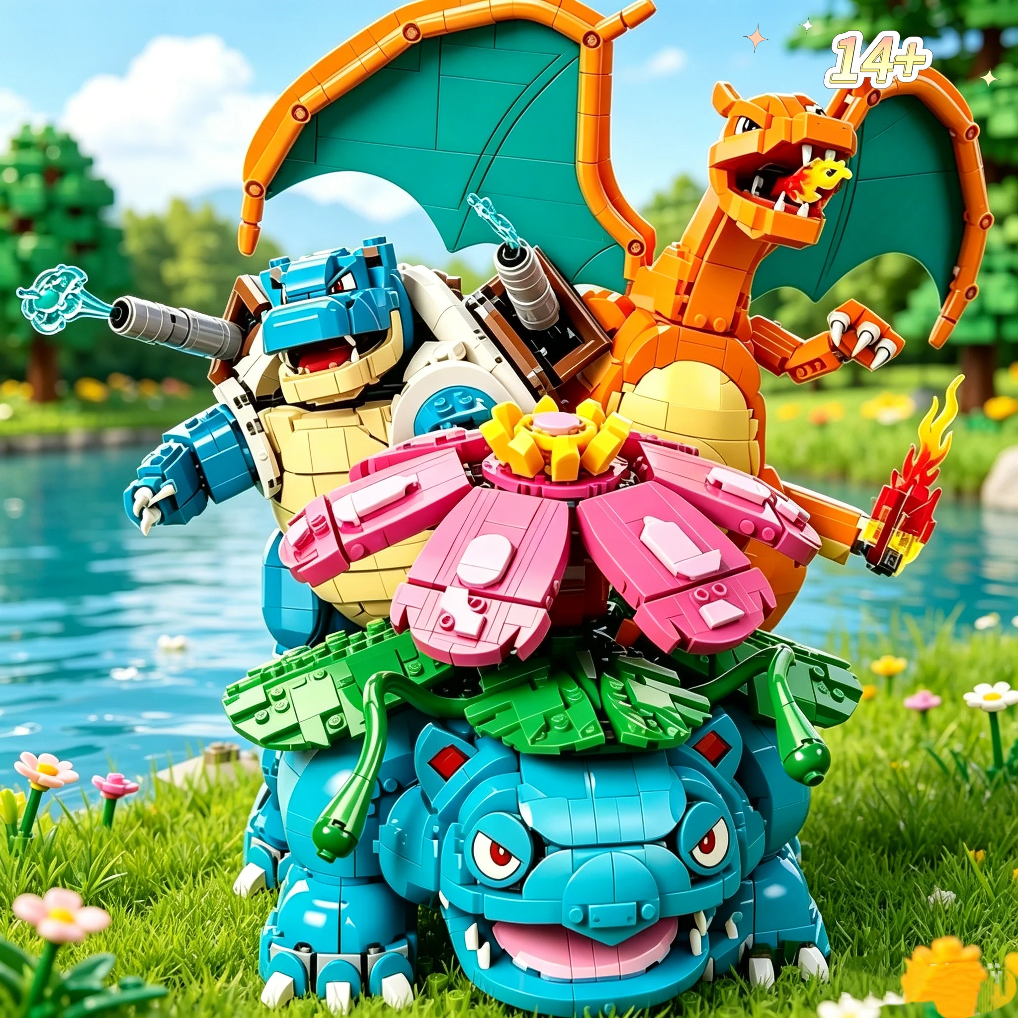 

Desktop Decoration 6838PCS 3 Battle Action Figures Display Set Model Bricks Toys Party Graduation Gifts for Family Decor Gift