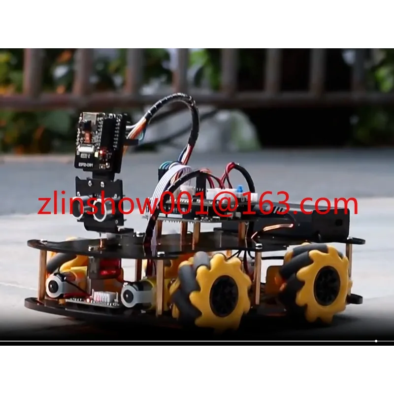 ESP-32 Camera Programming Education Robot Car Internet of Things Ultrasonic Intelligent Obstacle Avoidance Programming Car Kit
