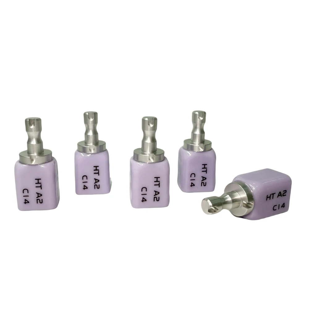 5pcs C14 Dental Block Lithium Disilicate Glass Ceramics HT LT C14 for CADCAM Posterior Crown Bridge Dental Lab Ceramics Material