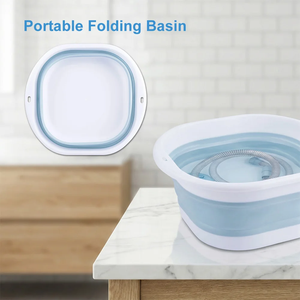 CPAP Cleaning Tub CPAP Cleaning Basin for CPAP Hose and Mask and Collapsible Wash Basin Bucket Tub Suitable for 7 Feet Tubing