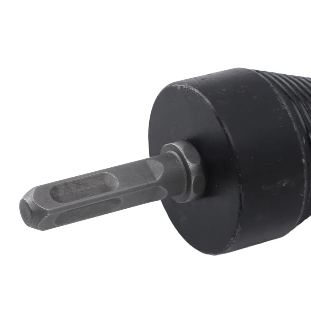 Black Firewood Log Splitter High Carbon Steel Heavy Duty Design Log Splitting Cone Bit Round Square Hex Shank