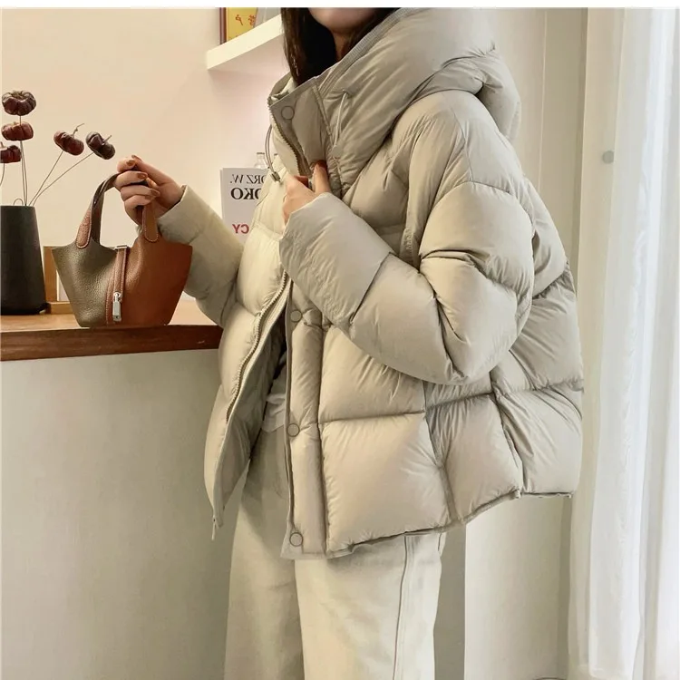Super soft puff cloud down jacket women's short Korean version small slim turtle back bread jacket thickened cotton jacket