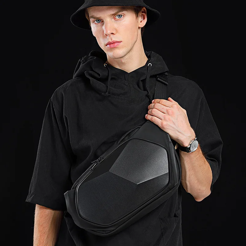 bange-men's-waterproof-multi-faceted-hardshell-crossbody-bag-fashionable-shoulder-bag-business-waist-bag-trendy-chest-bag