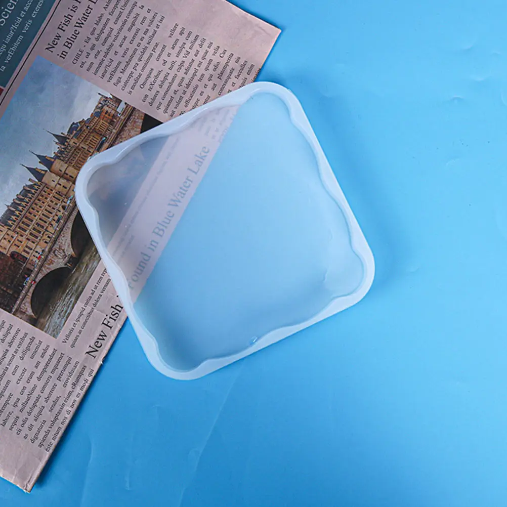 

4 шт., формы для коврика для чашек, квадратные подставки, силиконовые DIY ремесла, ромбические края, антипригарный домашний декор, ювелирные аксессуары