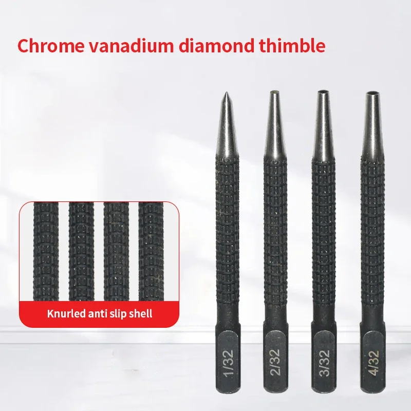 1/4PCS Non-Slip Center Punch Metal Wood Marking Drilling Tool High Hardness Carbon Steel Automatic Punch For Wood Drilling Tools