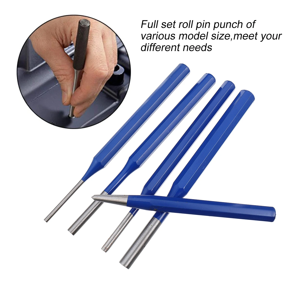

5pcs Center Punch Pin Punch Cylindrical Puncher Drilling Tool Durable Chromium Vanadium Steel Leatherworking Positioning Tools