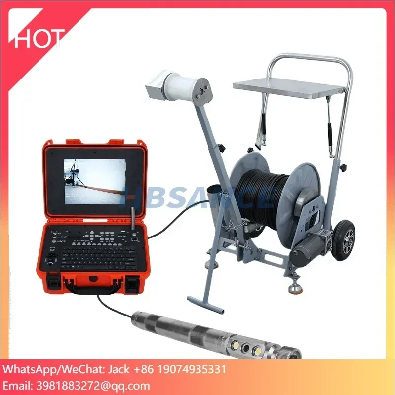 For Deep Wells Sewer Waterproof Pipe Equipment With Recording  Inspection Underwater 100m Borehole Camera