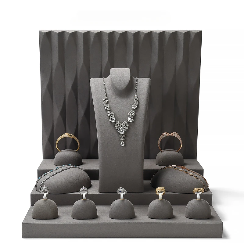 

Light Luxury Jewelry Display Rack Necklace Earrings Ring Jewelry Props Window Counter Luxury Jewelry Display Rack