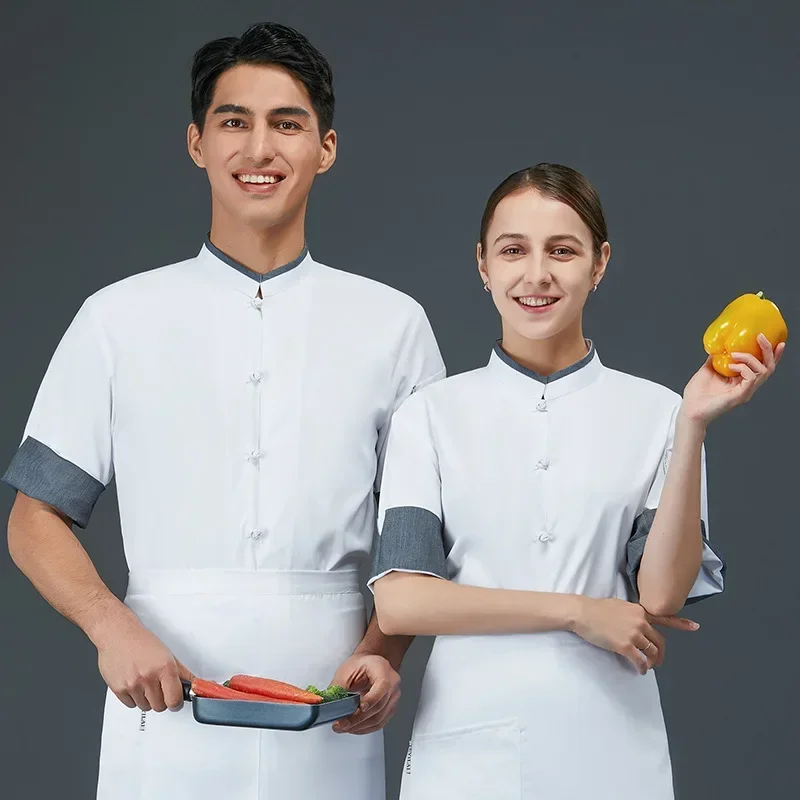 ユニセックスコックジャケットレストランキッチンコックジャケットコート男シェフ制服キッチンレストランベーカリー服シャツシェフ制服