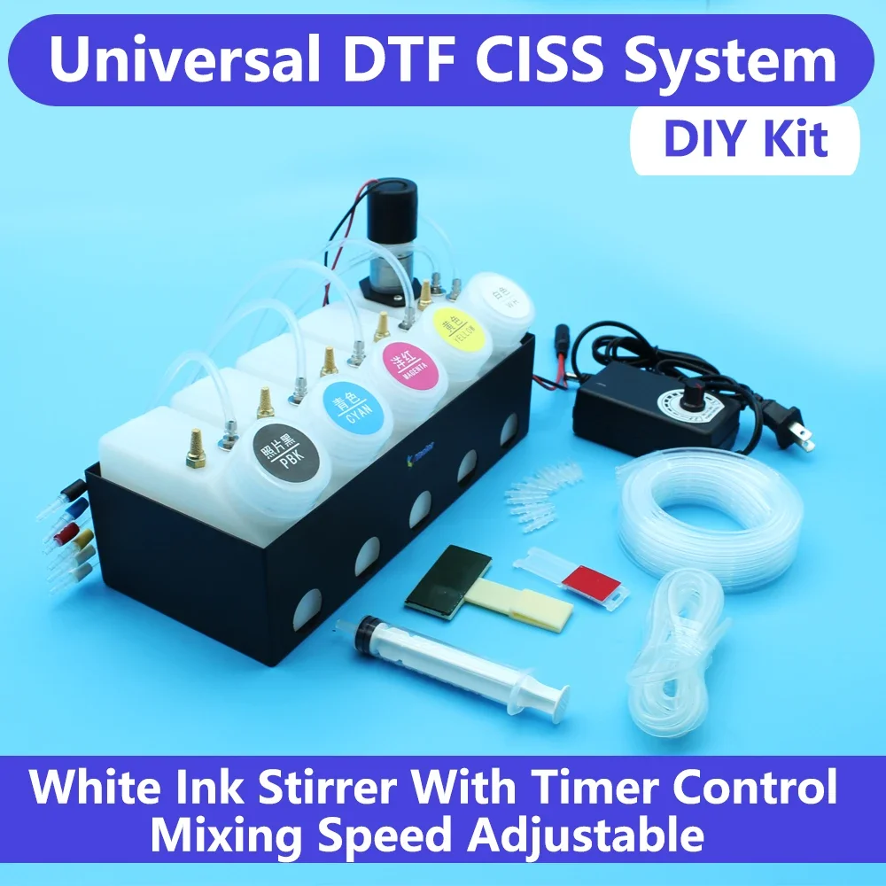 

XP600 DTF CISS Bulk Ink Supply System Convert Kit White Ink Stirrer No Damper For Epson L1800 L805 ET8550 L18050 L8050