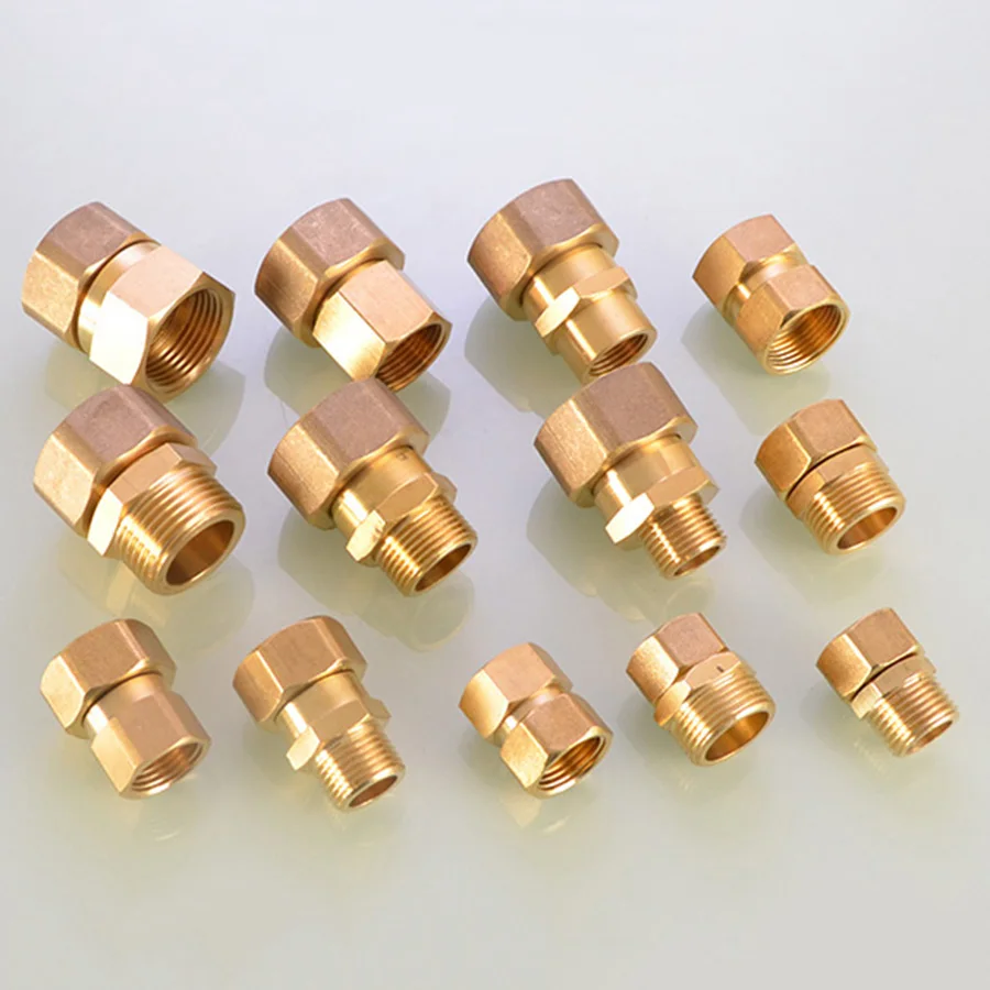 

Movable joint 1/2" 3/4" BSP Female Male Hex Nipple Fitting Quick Adapter Brass Pipe Fitting Water Gas Oil DN15/20 Home Garden