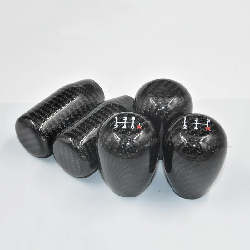 Racing Real Carbon Fiber Gear Shift Knob Knob 5th 6th Speed Handle Knob with For Converting Automatic Gear Into Manual Gear