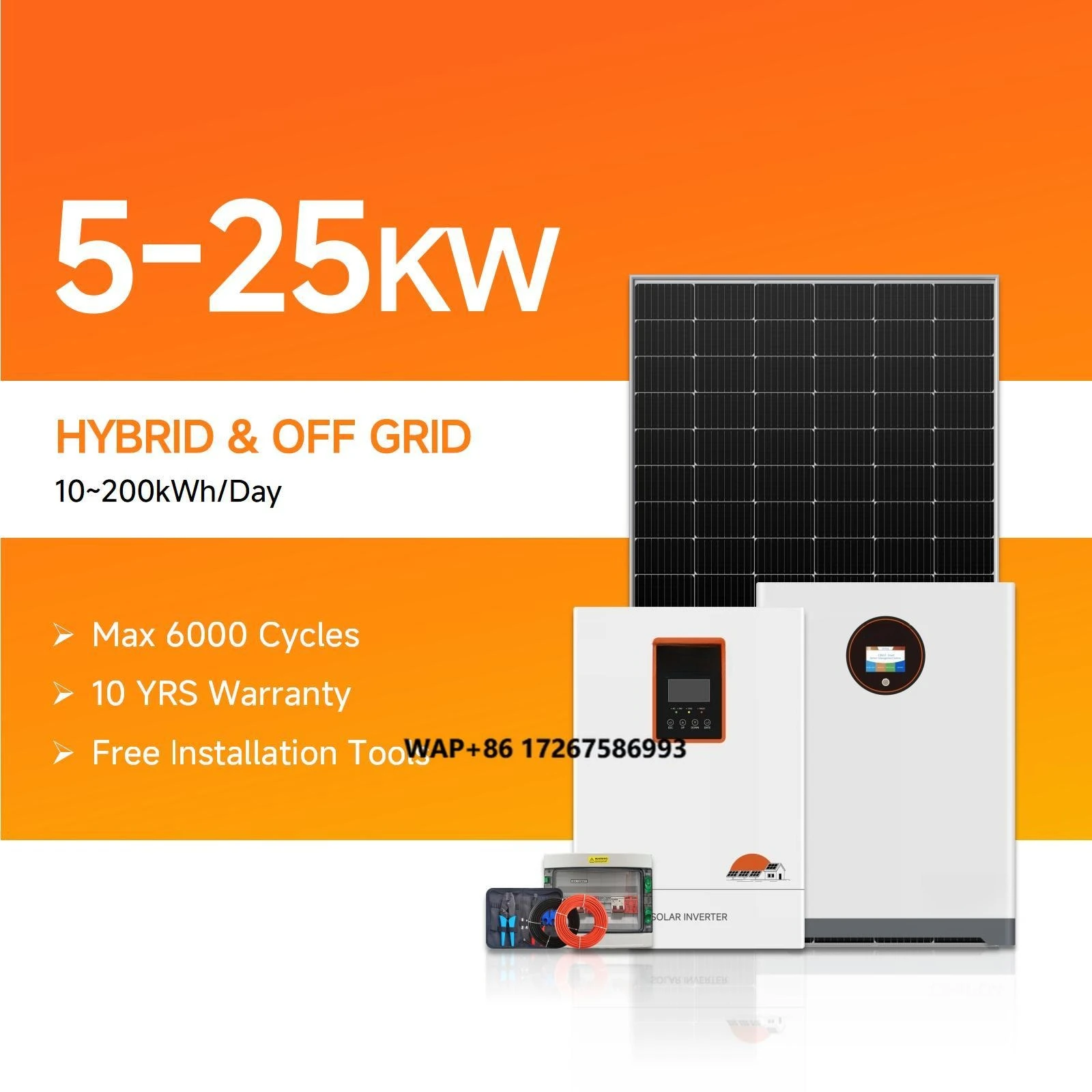 

Off Grid Hybrid 5KW 10kW 15kW 25kW Solar Panels With Battery and Inverter Complet Solar System Kit Solar Energy System
