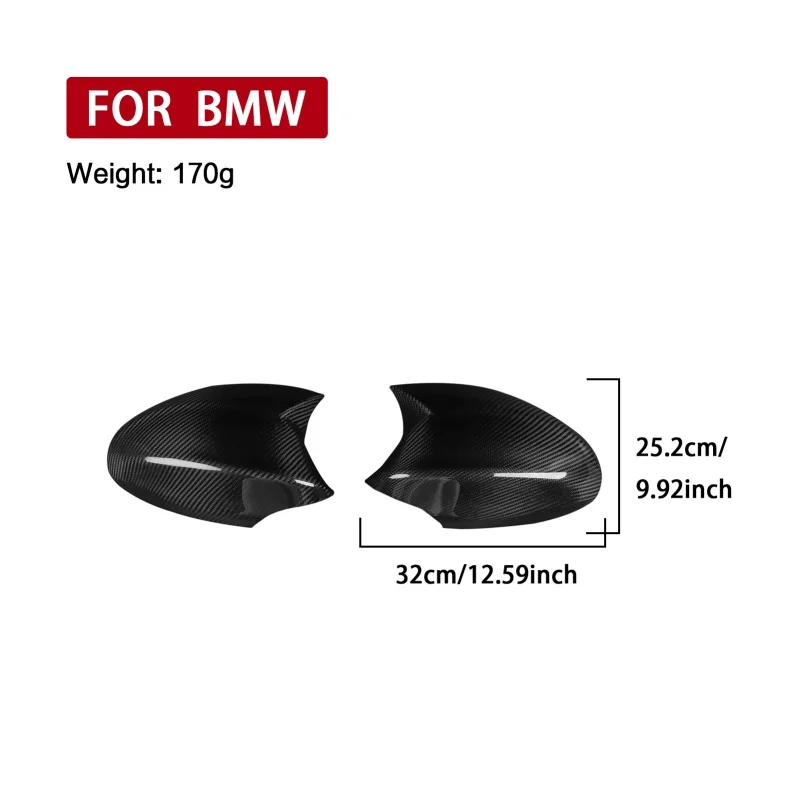 paste Style Carbon fiber Rearview mirror housing Shell cover For BMW 3 series E90 2005-2008