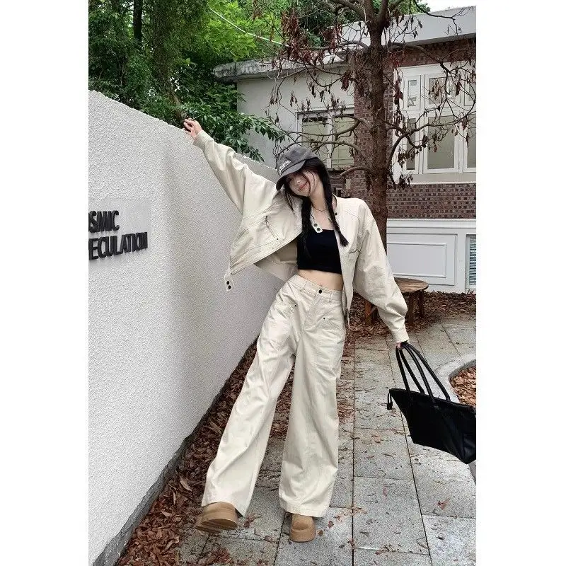 Jackets Woman Fashion Women's Half Coat Corduroy Patchwork Retro Style Pocket Casual College Loose Boyfriend Cute Sweet Preppy