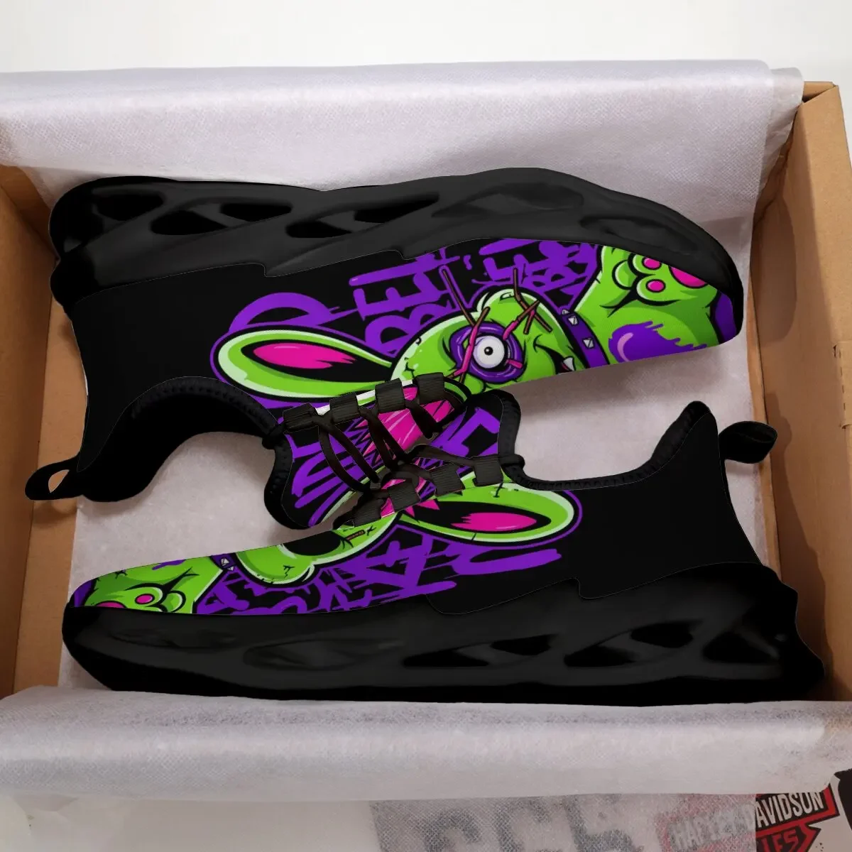 

Повседневные кроссовки, новые легкие стильные мужские кроссовки на плоской подошве с рисунком кролика, весенне-осенняя уличная крутая женская спортивная обувь