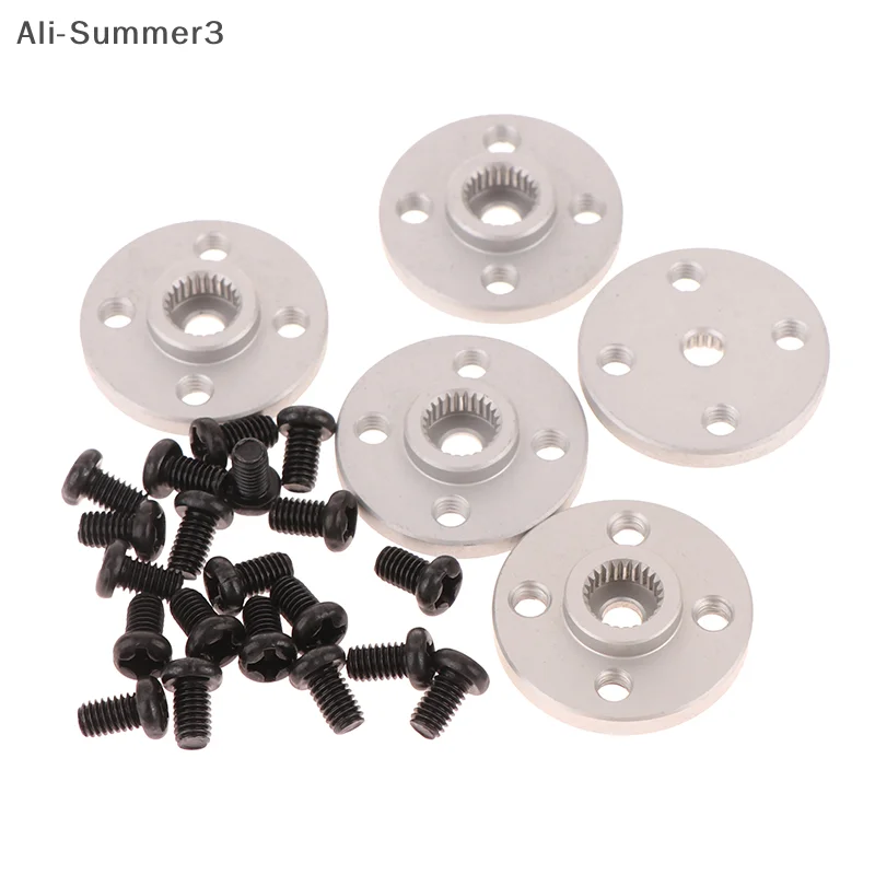 

5 комплектов рулевого механизма из алюминиевого сплава, стент 25T, сервопривод, круглый тип для MG995, MG996R, разъем двигателя автомобиля робота с дистанционным управлением