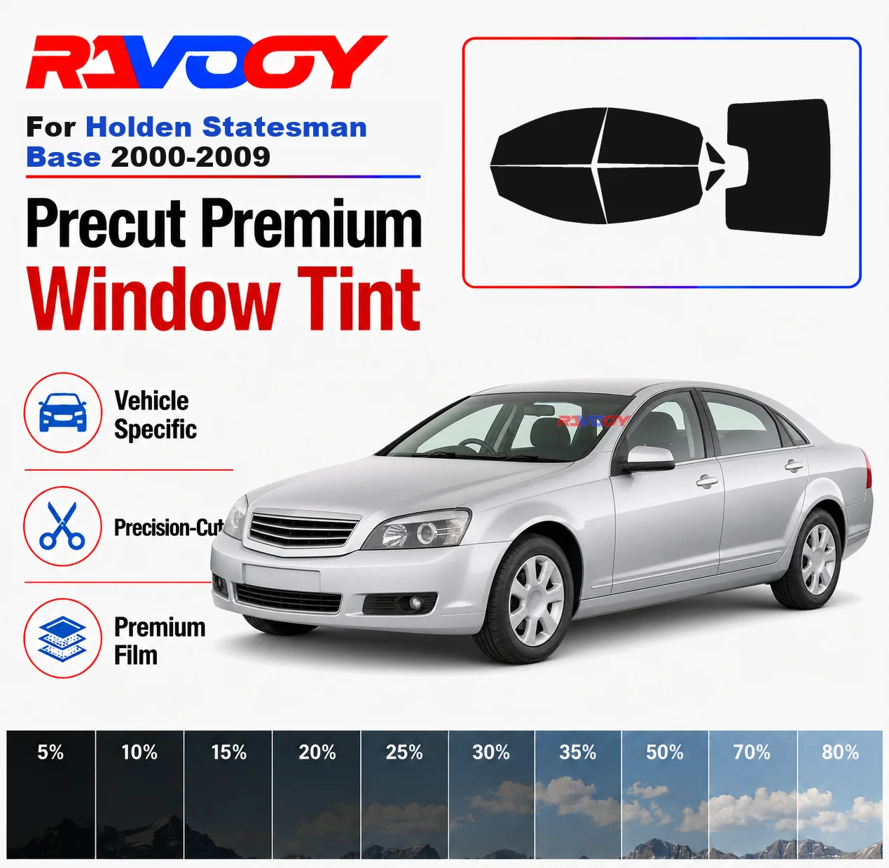 premium-precut-window-tint-kit-front-windows-rear-windows-rear-windshield-for-holden-statesman-base-2000-2009-nano-ceramic-film