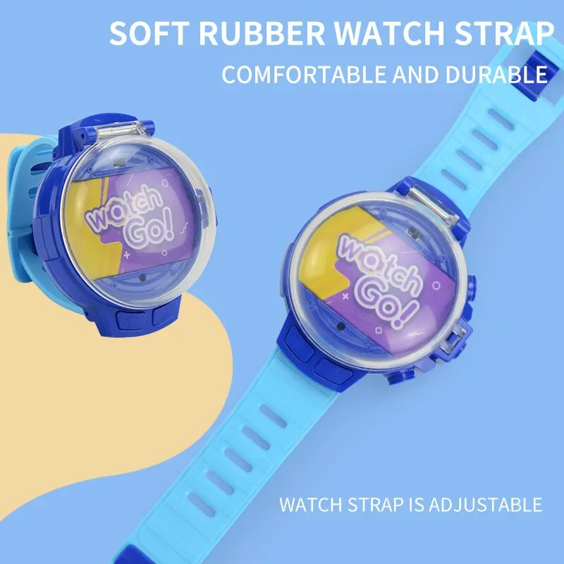 Watch Remote Control Car Toy with Dustproof Cover - 2.4 GHz Cute Wrist Racing Car Watch, USB Charging Cartoon RC Small Car Toys