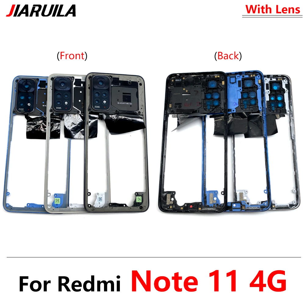 Housing Middle Frame Bezel replacement parts For Xiaomi Redmi Note 11 Global 4G / Note 11s Middle Plate Cover