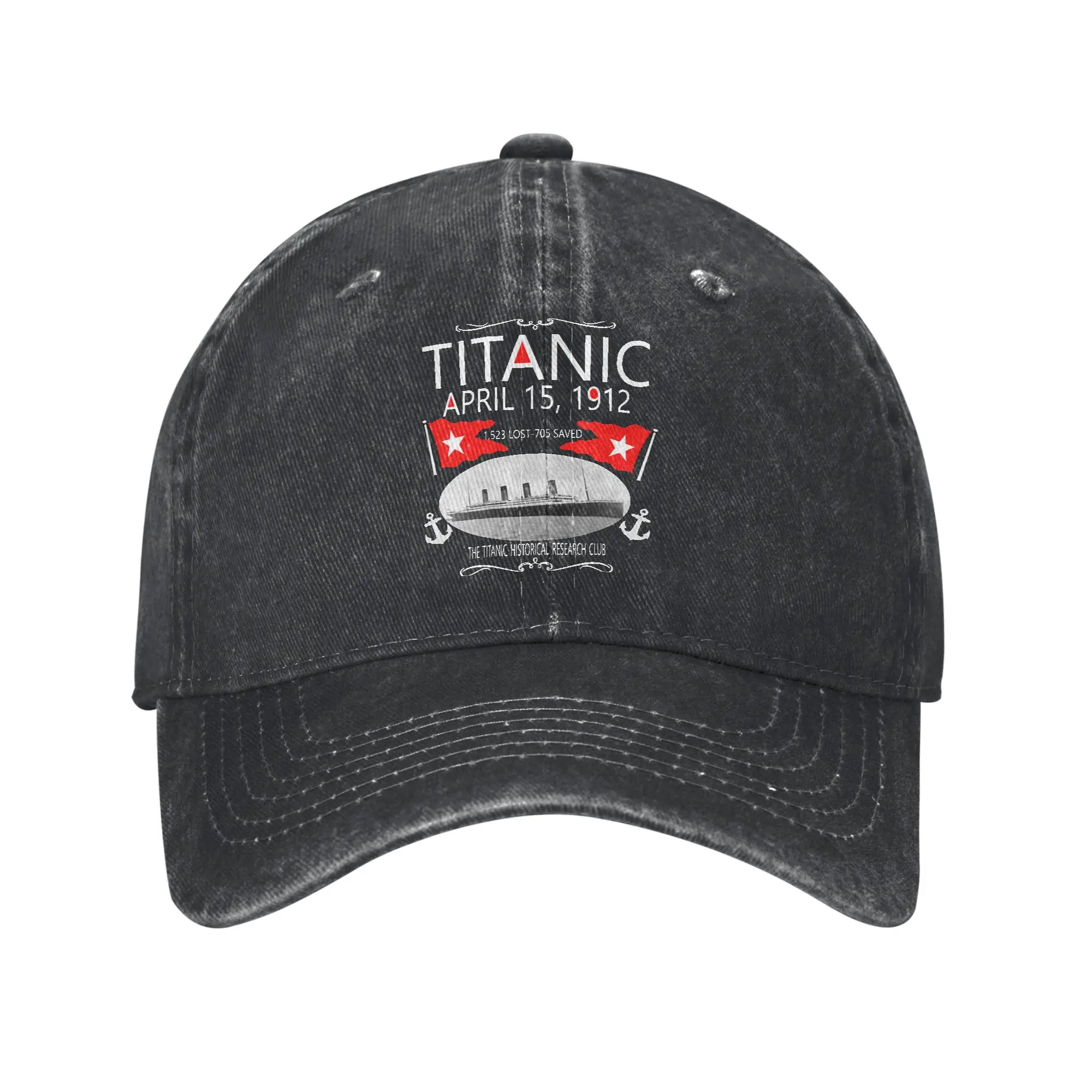 Unisex Titanic jack and rose Printed Hat Vintage Distressed Denim  Baseball Cap Adjustable